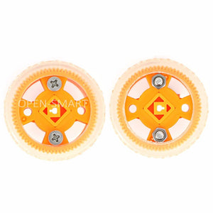 2PCS Smart Car Model Wearable Rubber Wheel 47X20mm Inner Diameter 3mm for N20 Gear Motor