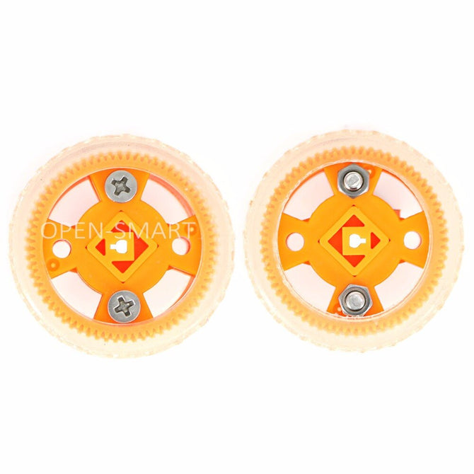 2PCS Smart Car Model Wearable Rubber Wheel 47X20mm Inner Diameter 3mm for N20 Gear Motor