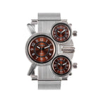 Oulm Men's Watch Quartz Watch Hot Sale Watch Mesh Belt Fashion Men's Watch Big Dial HT1167