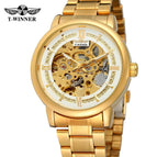 New Winner men watch European American Style Fashion Casual Hollow Automatic Mechanical men casual Watch SLZg78