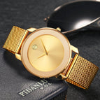 Ultra-thin Stainless Steel Business Mesh strap Men's Watch Classic Simple Casual Waterproof Quartz 2446