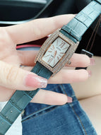 GUOU 8225 Women's Watch Bucket Fashion Simple Steel Belt Women's Watch Waterproof Quartz Women's Rhinestone Ladies Watches