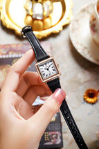 Gedi Creative Small Waist Belt Women's Good-looking Small Square Plate Roman Scale Retro Quartz Watch 51072