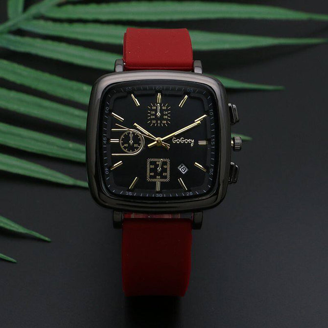 Calendar Square Six-Pin Women's Watch Quartz Watch fashion Girls Silicone Band quartz lady casual Watch 195