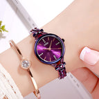 GEDI Fashion Waterproof Large Dial Steel Strap Women's Watch Student Minimalist Diamond Thin Strap Wrist Watch British Style 11028