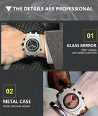 KIMSDUN men's fashion two-eye silicone waterproof automatic mechanical watch sports watch K-1223A