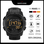 NORTH EDGE MARS Watch For Men Original Waterproof 50M Digital Outdoor Sport Smart Male Watches