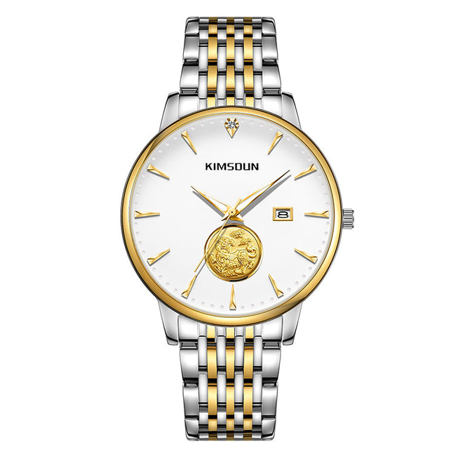 KIMSDUN Women's Watch Waterproof Stainless Steel Calendar High-End Watch Business Men's casual quartz Watch K-1809B