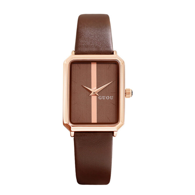 Guou 8277 2022 New Watch style square simple women's watch Fashion leather gift