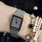 GUOU 8161 Big Dial Fashion Top Brand Women's Watches Ladies Watch waterproof Calendar Square Leather Strap women casual watch