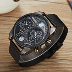 Oulm large dial men's watch quartz watch leisure time steel mesh belt watch tide brand HT9316B