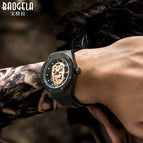 BAOGELA Skull Silicone Men's Watch Waterproof Luminous Sports Quartz Watch 1902