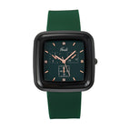 Gedi 51065 style square simple leisure silicon tape large dial fashion student quartz watch female