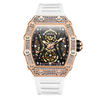 ONOLA diamond-studded live fashion sports automatic mechanical watch men's silicone strap waterproof ON3828D