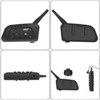 Limited Sale!2PCS/Set EJEAS V6 Pro Helmet Intercom Headset Motorcycle Bluetooth 1200m Interphone Communicator Full Duplex for 6 Riders Waterproof IP65
