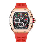 PINTIME 8010 men's quartz watches fashion sports hollow barrel watch  luminous function men's watch