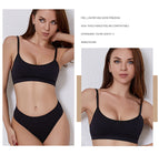 Women's underwear set plus size no steel ring beautiful back vest thin large size comfortable Panties and bra set 1605