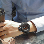 BAOGELA large dial quartz men's watch luminous multifunctional waterproof sports watch men S1606