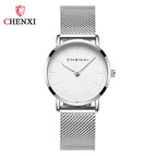 CHENXI Watch Student Simple Ultra-Thin Fashion Couple's Watch Douyin Mesh Strap Watch Men's and Women's Wrist Watch CX-076h