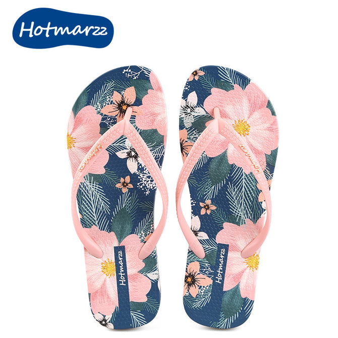 Hotmarzz new flip-flops women's summer wear all-match non-slip beach flip flops