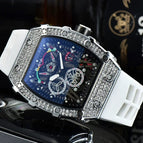 Watch for mem Richard European-Style Diamond Quartz Watch Fashion Sports Barrel-Shaped in Stock 9791