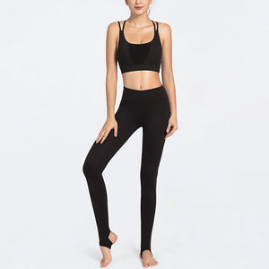 Women sports yoga Suit Mesh Material fitness running clothing y26b6995 + y26k6996
