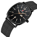 Reward Men's Watch Business Square Men's Watch Waterproof Date Week Double Calendar Quartz Watch