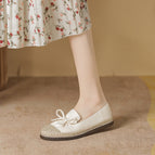 Fisherman's shoes women's flat-bottomed bow gentle single shoes women's soft-bottomed slip-on loafers 633-1