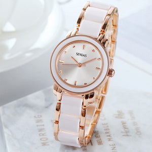 Ladies Watch Ceramic Fashion Waterproof fashion elegant student Watch Women's Watch S-8455