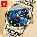 OLEVS Men's watch quartz watch double calendar business luminous children's watch men's watch 5513