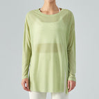 Yoga Blouse Long Knotted Long Sleeves Outer Match Quick-Drying Thin Sports Top Casual Loose Clothes DSL368
