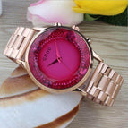 GUOU 8107 Women's Watches Rose Gold Stainless Steel Watch Diamond Fashion Ladies Watch Luxury Clock Women