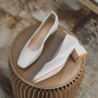 Square toe shoes women's 2022 new women's shoes casual soft shallow mouth women's thick heel Korean version 616-1