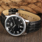 WINNER men fashion casual simple calendar automatic mechanical men watch SLZg35