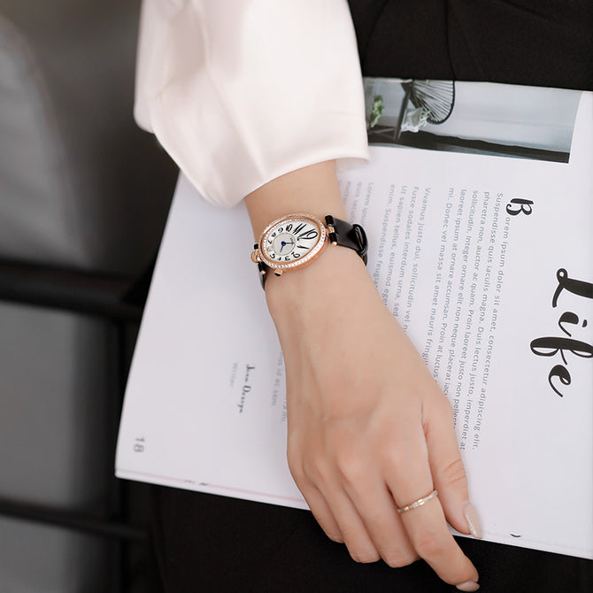 GUOU 6040 watch new style fashion oval watch femininity trend diamond women's Watch