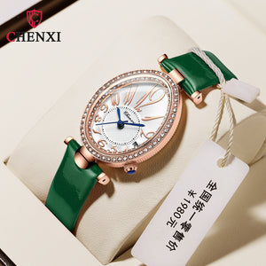 CHENXI women fashion Watch Ladies Diamond Oval waterproof quartz Watch CX-326
