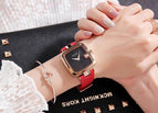 Fashion Guou 8190  Brand Luxury Simple Trendy Watch Women's Student Unique Hours Ladies Leather Wristwatch Female Square Dress Clock