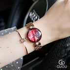 GUOU 8209 Fashion Women Watch 2019 Stainless Steel Diamond Strap zegarek damski Ladies Watch