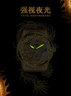 KIMSDUN men's watch Business Watch Luminous Waterproof Hollow Fully Automatic Mechanical Watch Golden Dragon men's Watch K-1977A