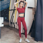 Women's tracksuits simple fashion quick dry running two-piece yoga set Y26B0428 / 9