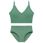 Women's plus size underwear no ring sexy small chest gathering beautiful back vest Panties and bra set A1607