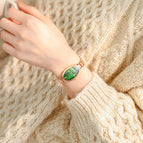 GEDI Oval Design Women's Watch Small Green Simple Temperament Commute Quartz Watch Women 22002