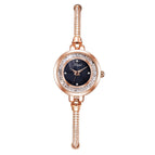 SKHL Women's Watch Rhinestone Light Luxury Ladies Fashion Shell Face Temperament Quicksand Dial Niche Bracelet Watch