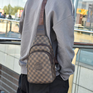 Multifunctional men's chest bag casual fashion one shoulder Korean fashion triangle waist phone bag
