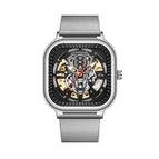 Automatic Mechanical men's Watch Student Watch Fashion Square Men's casual Waterproof Watch K-2163A