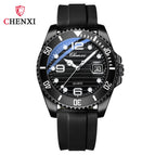 CHENXI New Men's Watch Gear Calendar Waterproof Luminous Silicone Tape Watch Men quartz CX-8285