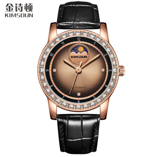 KIMSDUN 2022 New diamond inlaid men's watch high-grade sun wristwatch waterproof men's watch fully automatic mechanical watch Business Watch