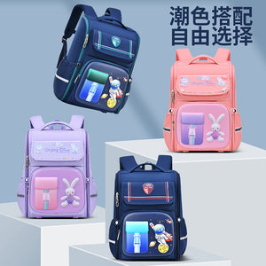 New Boy Spaceman Primary School Student Schoolbag Cute Rabbit Girl Backpack Decompression Spine Protection schoolbag