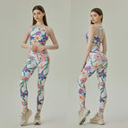 Spring and Summer New Yoga Clothes Cross Back High Strength Fitness Suit High Waist Hip Lifting Sports Fitness Pants for Women 723+181