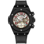 KIMSDUN lether Tourbillon Automatic Mechanical Watch Waterproof Luminous Business Men's casual Watch K-718D